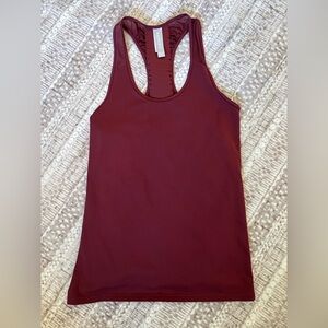 Athleta Burgundy Racerback Tank Top